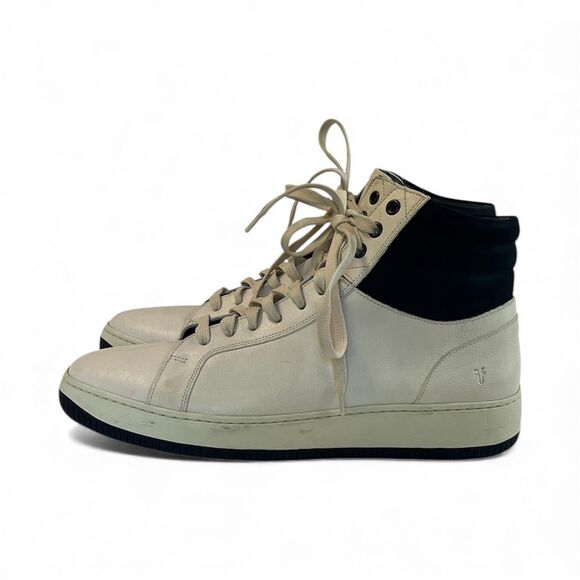 Frye Men's Off White and Black Trainers size 10 - Picture 4 of 7